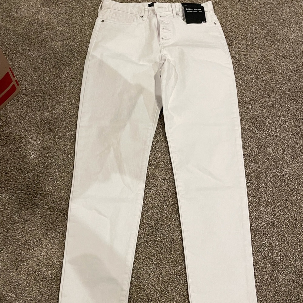 Banana republic white skinny jeans